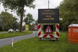 N200 richting Zandvoort afgesloten bij Bloemendaal aan Zee
