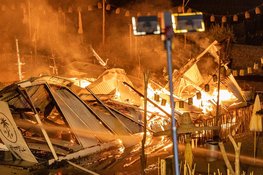 Strandtent Hippie Fish in Zandvoort volledig uitgebrand