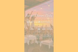 ZIZO Sunset Dinner Party 13 juli van 16.30 – 22.00