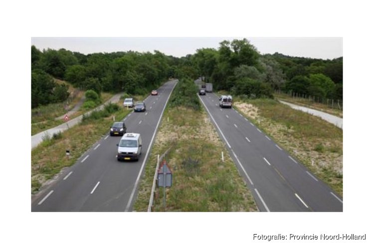 Nieuwe borden en markering op Zeeweg (N200) tussen Bloemendaal en Overveen