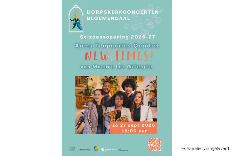 Dorpskerkconcerten Bloemendaal: ‘New Times!’ Aires Tropicales Quintet